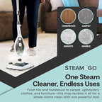 Steam and Go 10-in-1 Steam Mop - Multi-Functional Floor Steamer for Home Use w/Detergent Chamber, Detachable Handle & Handheld Steam Cleaner for Tile, Grout, Hardwood, Upholstery, Carpets & Furniture