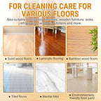 Household Hardwood Floor Cleaner, Acid Free Floor Solution for Mopping Wood Tile Laminate, Marble, Porcelain Shower Bathroom, Pet-friendly