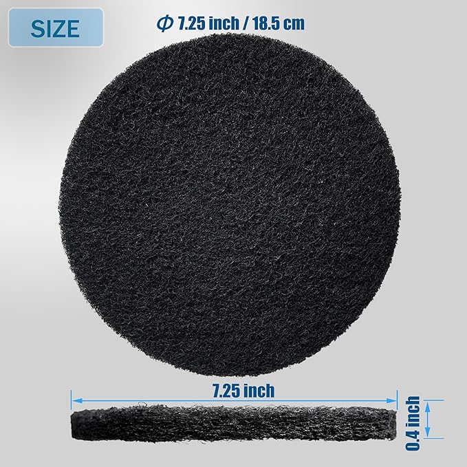 12-Pack 7.25 Inches Large Compost Bin Odor Absorbing Filters, Stick-on Activated Charcoal Deodorizer for Kitchen Trash Cans, Compost Buckets, Countertops and Recycle Bins