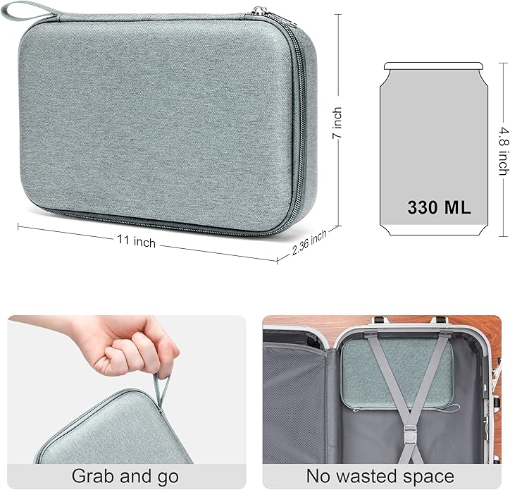 Bukere Travel Sunglasses Organizer Case Adjustable Slot For Multiple Eyeglasses Hard-shell Portable Storage Box for Men Women