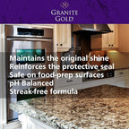 Granite Gold Polish Spray, Streak-Free Shine for Granite, Quartz, Marble, Travertine, Natural Stone Countertops, 24 Fl Oz (Pack of 2)