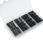 #6 Black Wood Screws for Drywall, Drywall Screw Combo Kit, 166 Pieces Coarse Threaded Slate Screw Set, Phillips Groove Self-Tapping Drywall Screws 4 Sizes 1", 1-1/4", 1-5/8", 2"