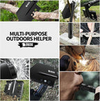 COVACURE Survival Shovel Multi-Purpose Camping Shovel - Unbreakable Tactical Shovel Heavy Duty Survival Camping Gear for Off-Roading, Camping, Gardening, Hiking, Outdoor