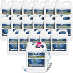 Steam & Go Demineralized Water for Steam Cleaner, PVC-Free Floor Cleaner Liquid Compatible With Any Steam Mop, Ready-to-Use Multisurface Cleaner, Scented, Eucalyptus Mint, 32 oz, Pack of 18