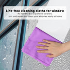 HOMEXCEL Microfiber Glass Cleaning Cloths 6 PK, Lint Free Streak Free, Reusable Microfiber Cleaning Cloth for Cleaning Windows, Glasses, Mirrors, Screens, Stainless Steel, and More Purple-14×16"