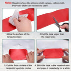 PATIKIL Awning Repair Tape 8m x 15cm Waterproof Canvas Tape High Adhesive Tear Repair Patch Kit for PVC Tarpaulin Tent Awning Fabric RV Sail Boat Cover, White (6" x26.24ft)