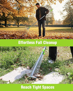 WORKPRO Leaf Rake for Gardening, Adjustable Metal Garden Rake for - Collapsible & Telescopic, Long Handle 32”- 63”, Heavy Duty Metal Rakes Tool for Garden, Yard, & Lawn