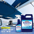 STAR BRITE Low-Odor Water-Based Waterproofing - Adds And Restores Water-Repellency And UV Protection To New, Delicate, Aged, Worn Or Sun-Damaged Fabrics