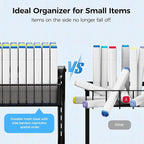 2 Pack Under Sink Organizer, Adjustable Height Under Sink Organizers and Storage, Smooth & Silent Sliding Out Metal Drawer for Kitchen Bathroom Pantry Cabinet Closet (Black)