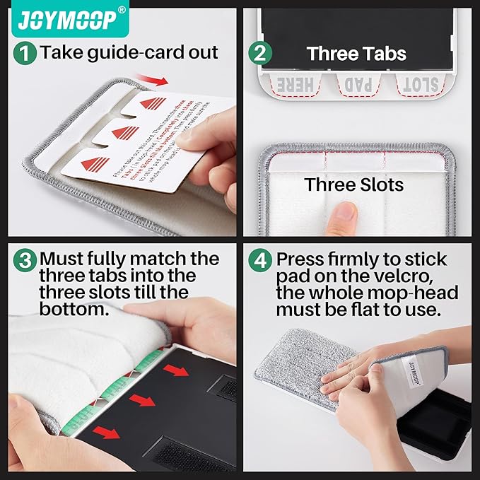 JOYMOOP Easy Clean and Self-Squeezing Microfiber Flat Mop and Bucket System, Mops for Floor Cleaning and Wall Cleaner, Hardwood, Tile, Laminate, Vinyl Floors, Smooth Walls, and Glass Windows