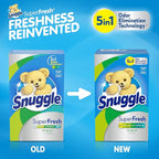 Snuggle Plus SuperFresh Fabric Softener Dryer Sheets with Static Control and Odor Eliminating Technology, Original, 200 Count (Pack of 2)