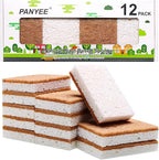 Natural Sponge Kitchen 12Pack,Eco Friendly Non-Scratch Scrub Sponge,Biodegradable Sisal Scrubber with Compostable Kitchen Sponges for Dishes Cleaning…