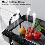 3 Tier Metal Rolling Cart with Lockable Wheels, Black Three Tiered Utility Storage Organizer Carts on Wheels for Bathroom, Kitchen, Laundry, Garage, Office, Craft, Art, Baby, Diaper Caddy, Snack, Book