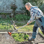 Rotary Cultivator Garden Tiller, Manual Tiller Tool Metal Construction Wheel Edger Manual Lawns Tool Gardening for Tight Spaces Metal Soil Cultivator for Hard Soil