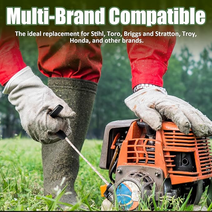 10 ft (3.5mm) Lawn Mower Pull Cord Replacement, High Tensile Strength Pull Rope with Handle for Generator, Weed Eater, Chainsaw, Pressure Washer, and Small Engine
