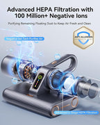 PureMatt Pro 35Kpa Max Suction AI Mattress Vacuum [100% Allergen, Dust Mite & Pet Hair Removal] Bed Vacuum Cleaner with UV Lights, Ultrasonic, HEPA Filter & Sensor, for Bed, Couch, Sofa, Corded, Gray