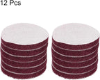 HARFINGTON 12pcs Scrubber Scouring Pads 400 Grits 3 Inch Drill Power Brush Hoop and Loop Surface Conditioning Disc Drill Scuffing Disc Scrub Pads for Home Kitchen Cleaning, Red