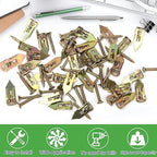 200Pcs Self-Drilling Drywall Anchors, 100Pcs Wall Anchors and 100 Pcs Cross Head Screws, Drywall Anchors and Screw kit, Heavy-Duty Metal Wall Anchors, No Drilling Required, Easy to Use