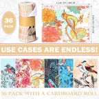 36 Count Reusable Cleaning Cloths Washable Cotton Kitchen Towels for Home(Bird Style,Multicolor)