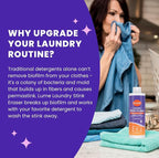 Lume Laundry Stink Eraser - Detergent Booster & Sink Soak - Eliminates Body Odor In Clothes - Odor Blasting Enzyme Blend - Makes Your Detergent Work Better - Free And Clear - 8 fluid ounces (2 Pack)