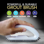 Grout Brush with Stiff Nylon Bristles, Heavy Duty Hand Grout Scrub Brush for Cleaning Baseboards, Floor, Corners, Tiles, Shower, Bath Tub, Floor, Tiles and Other Surfaces