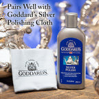 Goddard's Silver Polish for Sterling and Silver Plate, Liquid Cleaner and Polish for Jewelry, Silverware, and Antiques - All-in-One Tarnish Remover Solution, 7 oz