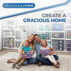 Gracious Living 4 Shelf Fixed Height Ventilated Medium Duty Storage Unit 14 x 32 x 54.5" Organizer System for Home, Garage, Basement, & Laundry, Black