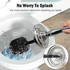 Brushed Nickel Toilet Bowl Brush with Holder, Durable Bathroom Cleaning Tool, Modern Design for Easy Toilet Maintenance, Bathroom Cleaner Brush for Efficient Cleaning and Hygiene
