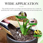 3pcs Stainless Steel Bonsai Soil Scoops–Gardening Silver Metal Spade Shovel Bucket Scoop for Potted Succulents and Planting