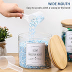 2 Pack Laundry Room Organization Glass Jars- Laundry Pods Container With Airtight Bamboo Lid- Dishwasher Pods Container. Laundry Jars For Detergent Powder, Dryer Balls,Scent Boosters(0.5+0.8Gallon)