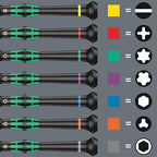 Wera 05073675001 Kraftform Micro-Set/12 Sb 1 Screwdriver Set