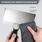 Mister Rui Drywall Tools, 7 Pieces Stainless Steel Putty Knife Set, Taping Knives, 10 in 1 Paint Scraper, Spackle Knife Set