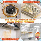 Heavy Duty Degreaser, 2025 New Kitchen Cleaner, Multipurpose Oil Stain Remover, Strong Grill Cleaner for Restaurant, Multipurpose Cleaner Spray for Countertops, Ovens