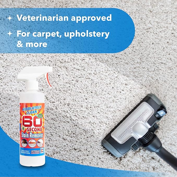 Amazing 60 Second Stain Remover - Commercial Strength - Powerful, Natural Enzymes Remove Food, Grease, Pet Stains & More - Non-Toxic/Eco Friendly - USA Made (16oz Spray Bottle 2-Pack -Save 25%)