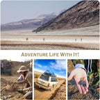 iunio Camping Shovel,Shovel Folding, Portable, Multitool, Foldable Entrenching Tool, Collapsible Spade, for Backpacking, Trenching, Hiking, Survival, Car Emergency