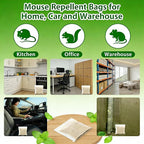 Mouse Repellent Pouches Squirrel Repellent 10 Pack Peppermint Oil Repellent for Mouse, Roach, Rodent, Spider, Ant, Mice, Rats, Pest Control Indoor & Outdoor, Natural Mouse Family & Pet Safe