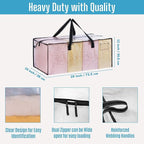 VENO 2 Pack Moving Bags Extra Large Storage Bags for College Move-In, Heavy-Duty Storage Totes, Packing Boxes, and Wardrobe Moving Supplies - Durable Laundry Bags for Clothes (Clear, 2 Pack)