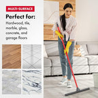 Tyroler Floor Squeegee for Concrete Floors, 17" Heavy Duty Squeegee for Floor, Squeegees Broom for Floors with 55" 4 Part Handle Perfect for Tiles, Marble, Garage, Deck, Patio, Bathroom, Shower