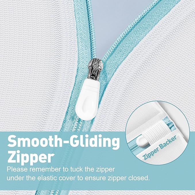 5-Pack Mesh Laundry Bags for Delicates | Zippered Wash Bags for Bras, Shoes, Travel, College Dorm Essentials in 3 Sizes (2 Small, 2 Medium, 1 Large)