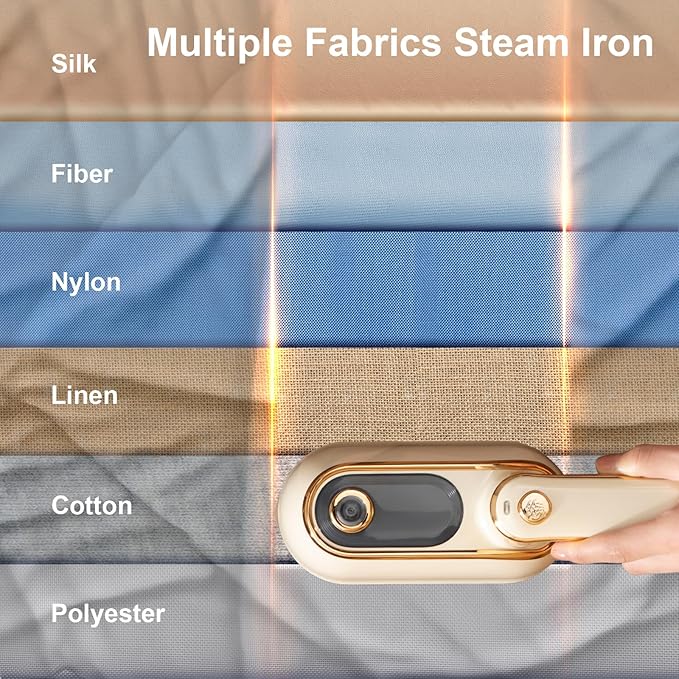 Travel Steamer for Clothes Portable Rotary Garment Iron 1200W Small Travel Steam Iron for Home, Dorm, College, 150ml Water Tank, Foldable Wrinkle Remover 120V