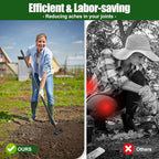 2-in-1 Garden Hoe Tool, Adjustable Length from 37 to 72inch, Ergonomic Design for Weeding and Raking, Durable and Rust-Proof Blade, Save Time and Effort