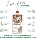 Quick Shine Hardwood Floor Cleaner & Wood Floor Polish w/Plant-Derived Carnauba 2-27oz Bottles, Removes Scratches, Safer Choice, A Clean That Can Be Seen