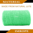 1mm x 5000 Feet Light Green Jute Rope, Twine for Gardening Tomato Climbing Plant Tie Floristry Crafts Gift Wrapping Packing Decor