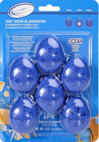 Air Jungles Shoe Deodorizer Balls 6 Ct, Ocean Scent, Odor Remover Balls for Sneakers, Gym Bags, Lockers, Closets, Hampers, and Drawers, Essential Oil Provides Natural Freshness