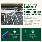EVERSPROUT 11-inch Scrub Brush with Built-in Rubber Bumper | Soft Bristles wash Car, Truck, RV, Boat, Solar Panel, Floor | Bumper Prevents Scratches | Twists on 3/4-inch Acme Pole (Pole not Included)