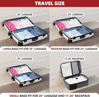 Vacuum Bags for Travel with Rechargeable Pump, 8 Medium Compression Packing Seal Bags for Luggage Suitcase, Space Saver for Clothing and Clothes Storage Travel