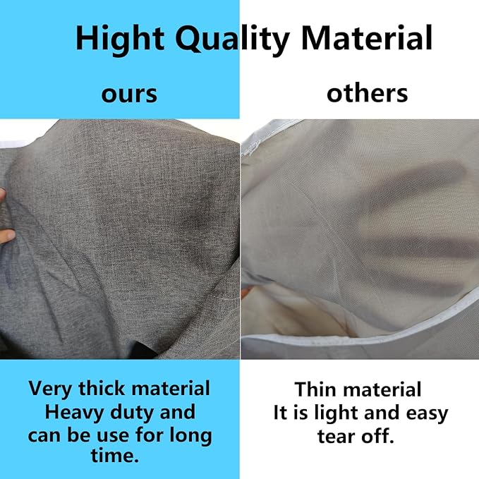 XL Large Hanging Laundry Bag with Hanging Hooks, Over the Door Laundry Bag and Hanging Laundry Hamper with Zipper, Hanging Storage Bag for Laundry, Toys, Towels, 36x 22 Inch,Grey.