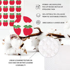 Nordhus Design Swedish Dishcloths, 5 Apple Cloths, Made in Sweden - Reusable, Washable Cellulose Cotton Kitchen Cloths - Replace Paper Towels, Wipes, Sponges, Dish Rags