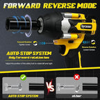 1000N.m(740Ft-lbs) Cordless Impact Wrench, 1/2 Inch High Torque Brushless 21V Impact Gun w/ 2 x 4.0Ah Battery & Fast Charger & 6 Sockets, Pistola De Impacto for Home Car Tires Truck Mower