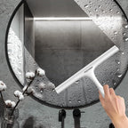 All-Purpose Shower Squeegee for Shower Glass Door with Adhesive Hook, Bathroom Cleaner Tool Household Squeegee,10 inch, White